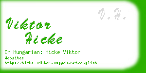 viktor hicke business card